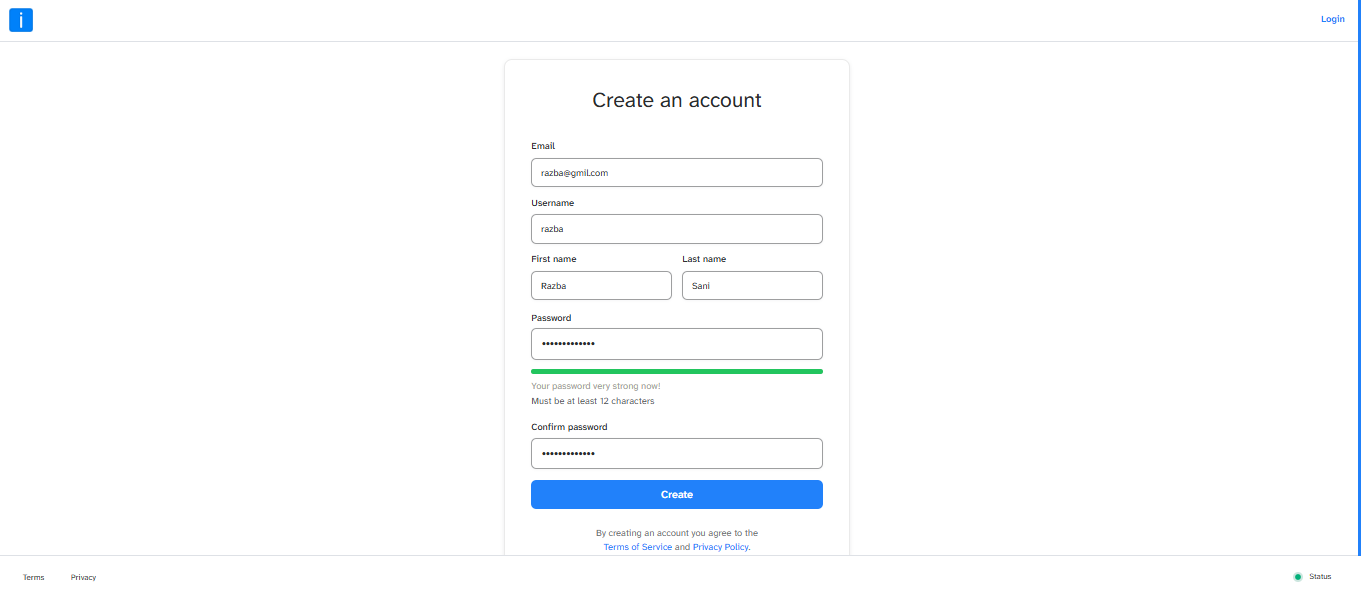 Create Account