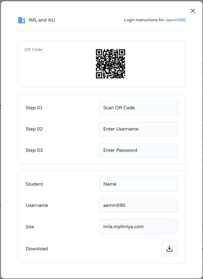 Login Instructions QR Code