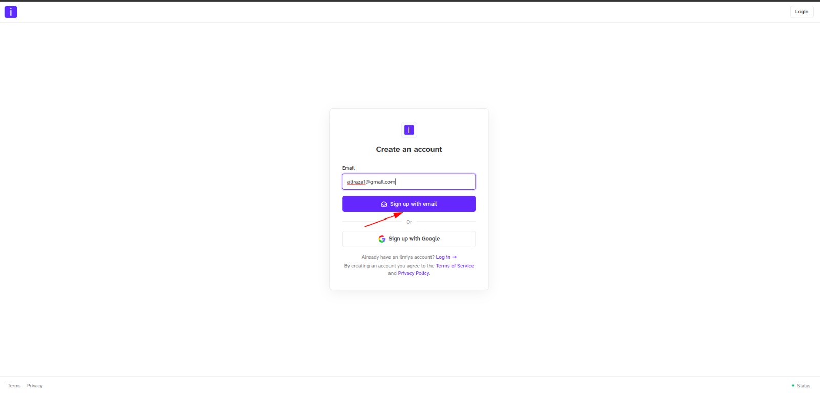 Sign-up with Mail